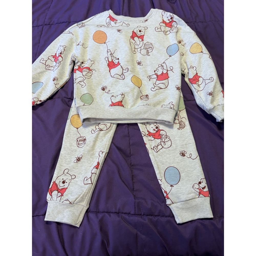 Disney Little Sleepies Winnie the Pooh Play Collection Set 4T Grey Bamboo Jogger